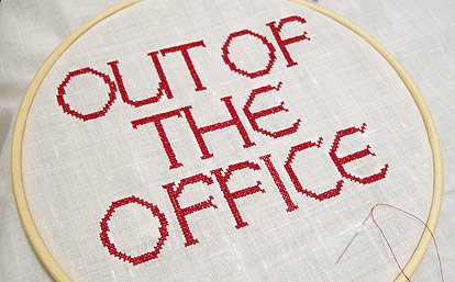 out of the office stitching