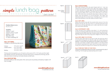 PATTERN, Bento Bag, Sewing Pattern, Knitting Bag, PDF Pattern