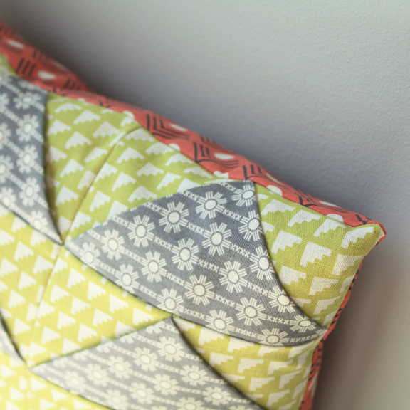 Detail of Triangles Pillow